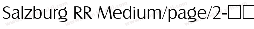 Salzburg RR Medium/page/2字体转换